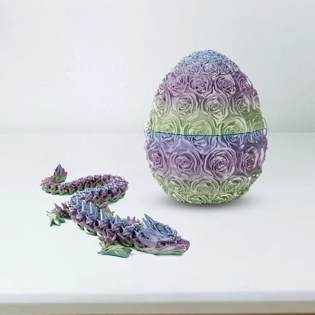 24/30cm Printed Dragon With 10/13cm Egg Joints Articulated Dragon Toy Home Office Desktop Ornament Articulated Dragon Fidget Toy