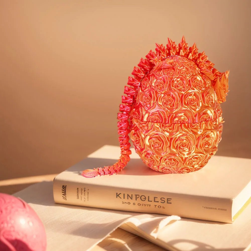 24/30cm Printed Dragon With 10/13cm Egg Joints Articulated Dragon Toy Home Office Desktop Ornament Articulated Dragon Fidget Toy