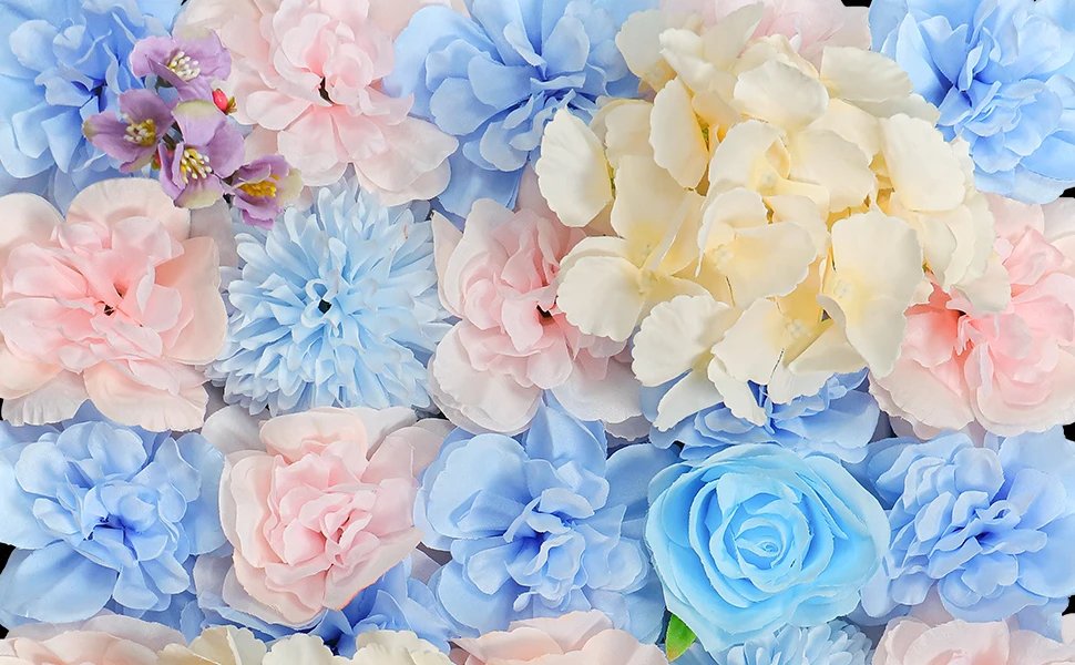 18pcs 3D Flowers Wall Backdrop16.5* 16.5Inch  Artificial Silk Roses Panels Home decoration Floral Ideal for Wedding Celebrations