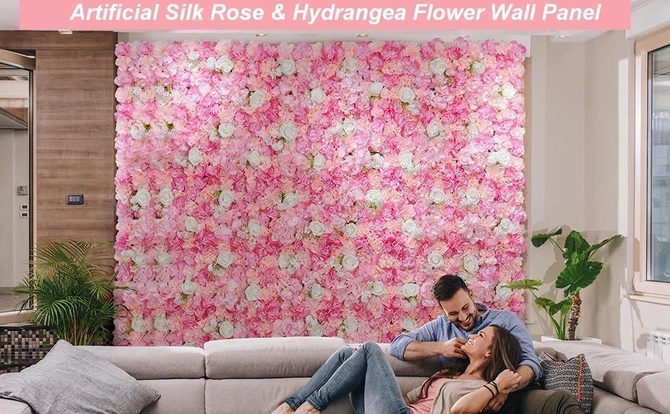 18pcs 3D Flowers Wall Backdrop16.5* 16.5Inch Artificial Silk Roses Panels Home decoration Floral Ideal for Wedding Celebrations 18pcs 3D Flowers Wall Backdrop16.5* 16.5Inch Artificial Silk Roses Panels Home decoration Floral Ideal for Wedding Celebrations
