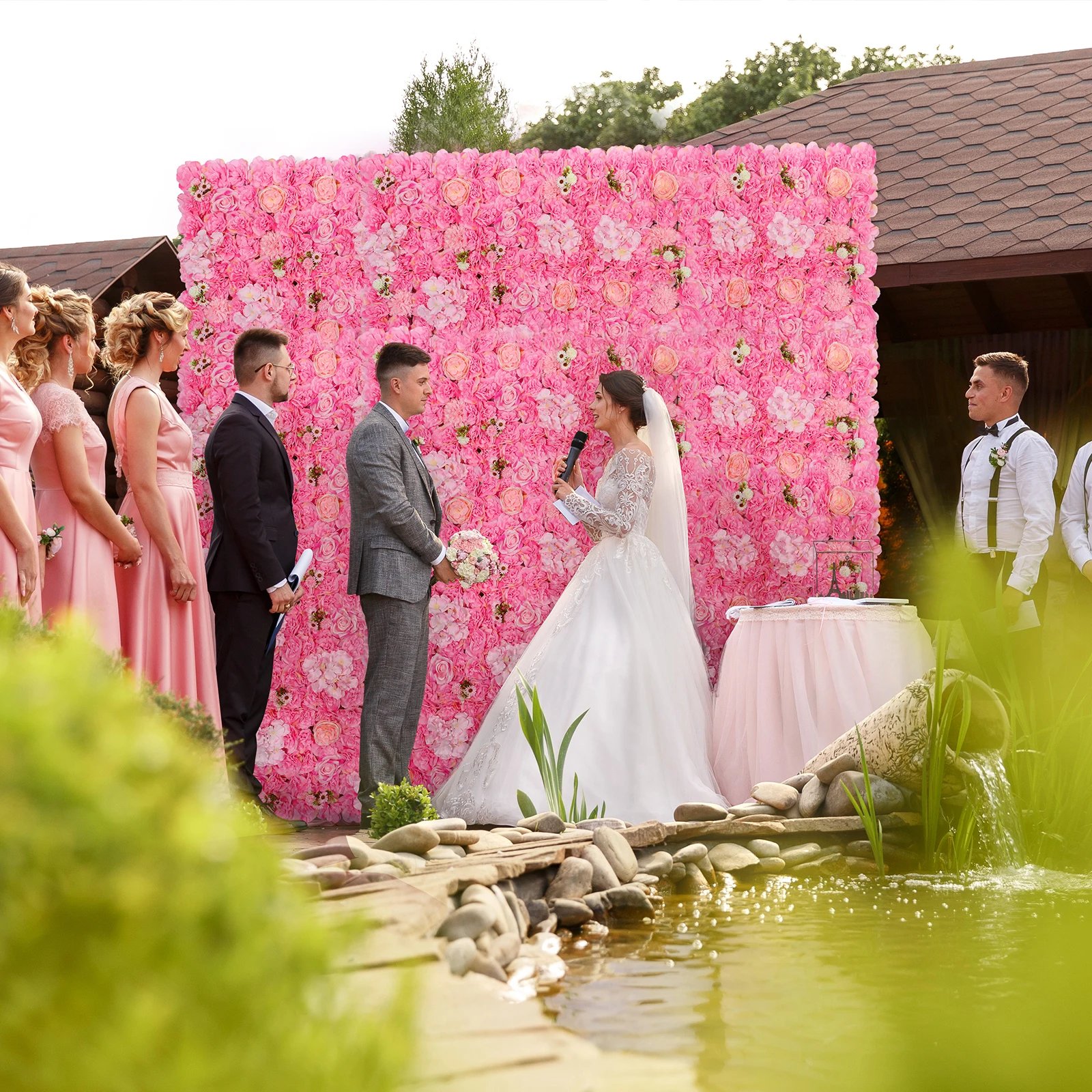 18pcs 3D Flowers Wall Backdrop16.5* 16.5Inch Artificial Silk Roses Panels Home decoration Floral Ideal for Wedding Celebrations 18pcs 3D Flowers Wall Backdrop16.5* 16.5Inch Artificial Silk Roses Panels Home decoration Floral Ideal for Wedding Celebrations