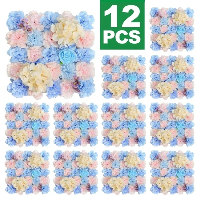 18pcs 3D Flowers Wall Backdrop16.5* 16.5Inch Artificial Silk Roses Panels Home decoration Floral Ideal for Wedding Celebrations 18pcs 3D Flowers Wall Backdrop16.5* 16.5Inch Artificial Silk Roses Panels Home decoration Floral Ideal for Wedding Celebrations