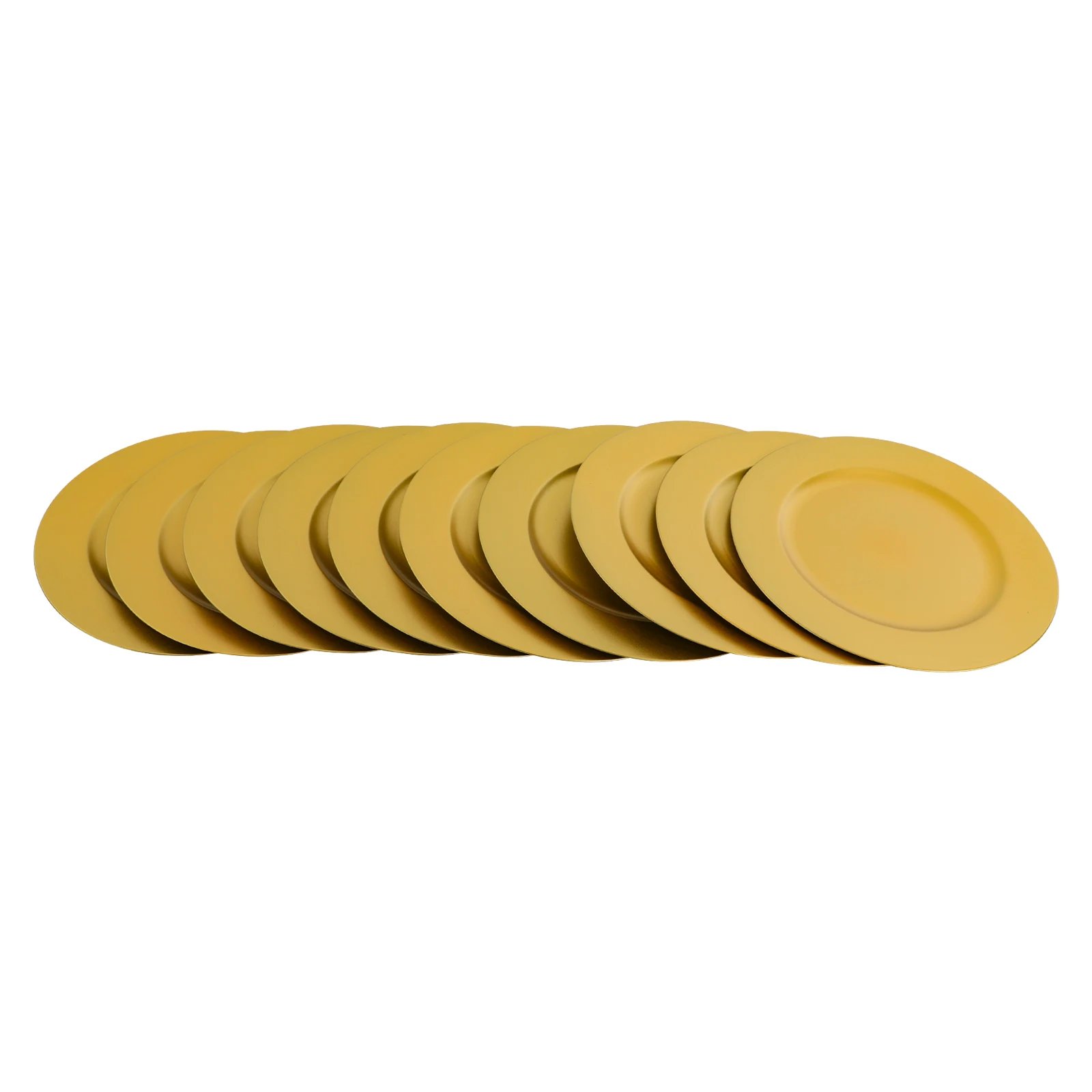 100 Pcs Charger Plates Set Gold Round PP Chargers Dinner Plate Wedding Decoration for Table Setting Wedding Party Baby Shower