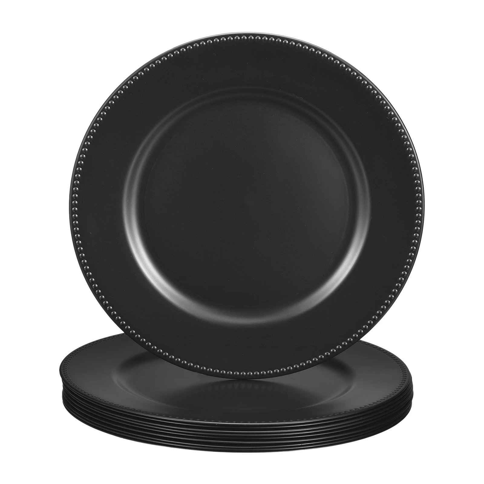 10pcs Charger Plates Bulk 13 Inch Plastic Charger Plates Round Plate Charger for Dinner Wedding Party Event Table Setting Decor