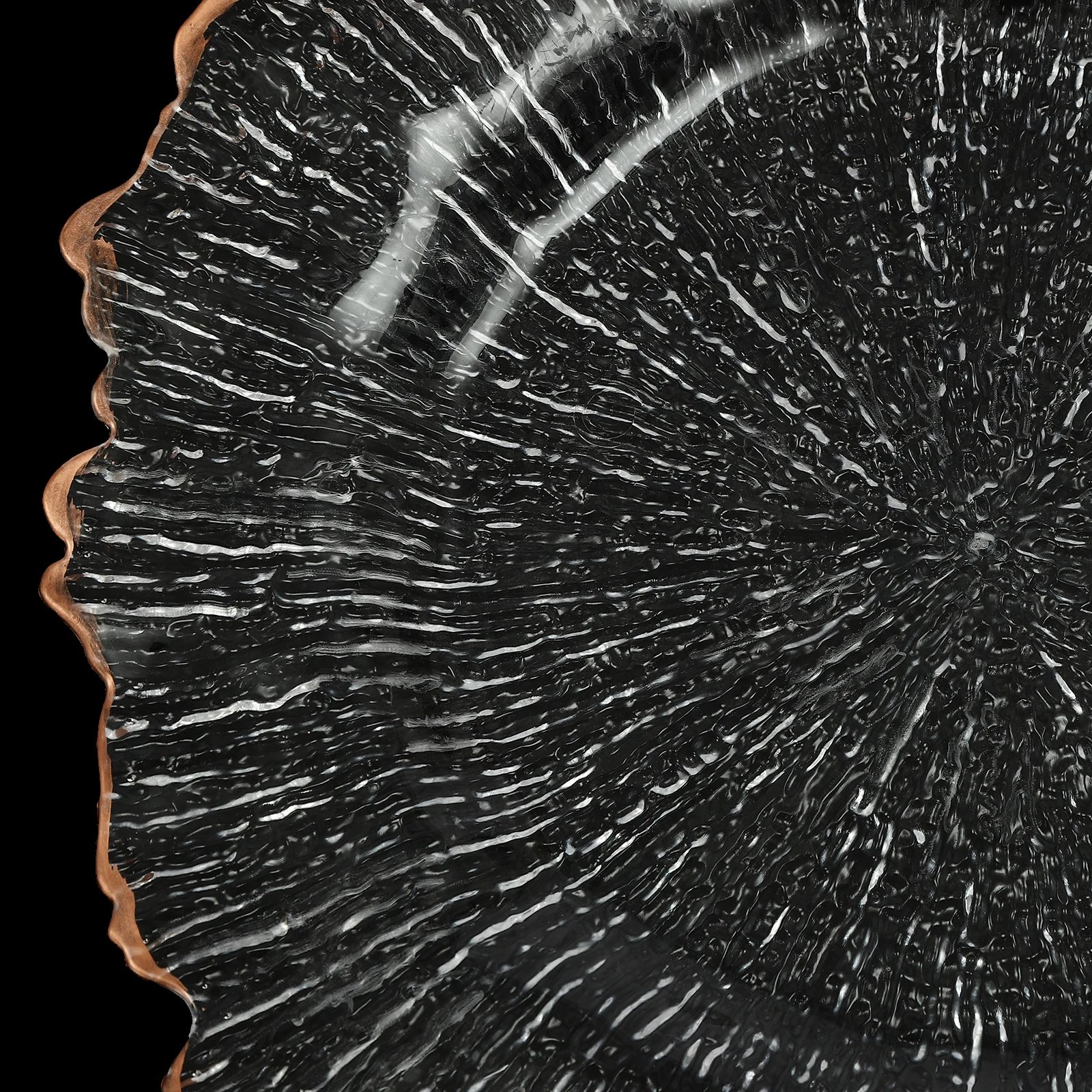 Clear Charger Plates 25 Pieces Rose Gold Flower Shape PS Hot Stamping Dinner Table Charger Plates