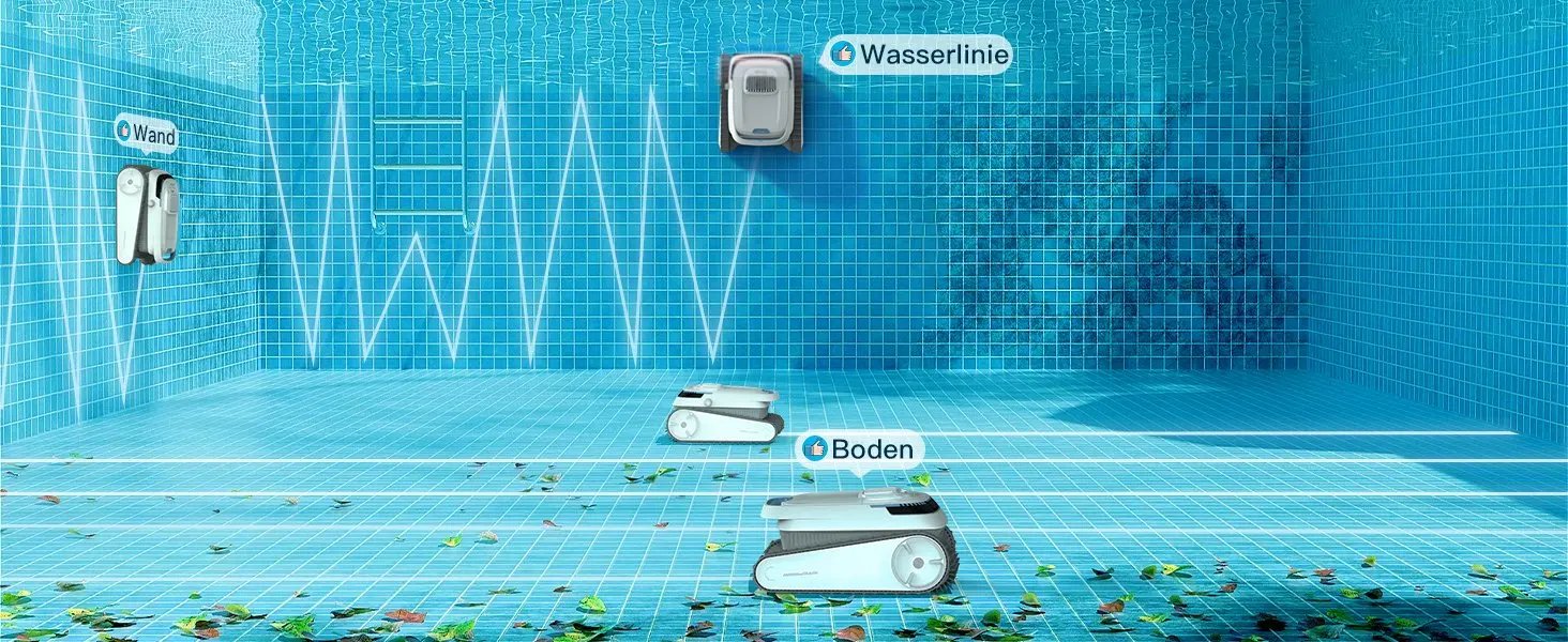 AIRROBO Pool Vacuum for Inground Pools, Smart Navigation Pool Cleaner Robot, Wall Climbing Pool Cleaner,120 Min Run Time