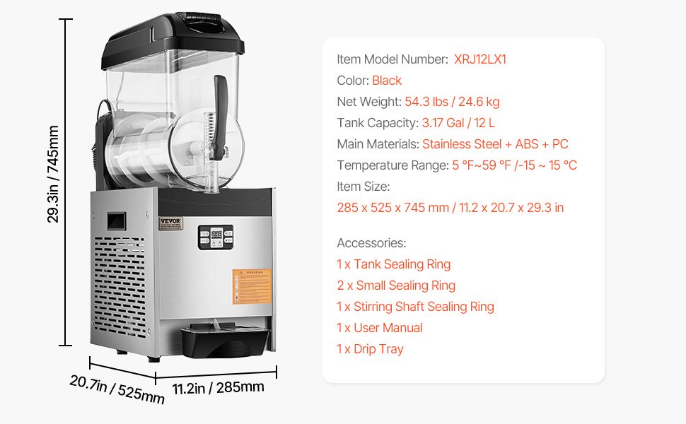 SucceBuy 3-36L Commercial Slushy Machine 1-3 Tanks Stainless Steel Margarita Smoothie Frozen Drink Maker for Home Restaurants