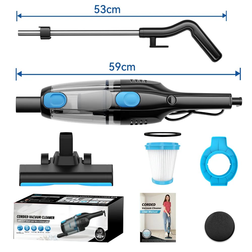 INSE R3S Corded Vacuum Cleaner 16Kpa 6M Extra Long Cord Handheld Vacuum Cleaner for Car Cleaning Hard Floor Household Appliance