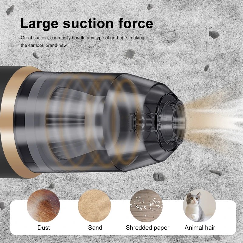 Wireless Car Vacuum Cleaner for Cleaning Bedroom Carpets Portable High Power Function Home Appliance Cleaning Machine Wireless Car Vacuum Cleaner for Cleaning Bedroom Carpets Portable High Power Function Home Appliance Cleaning Machine