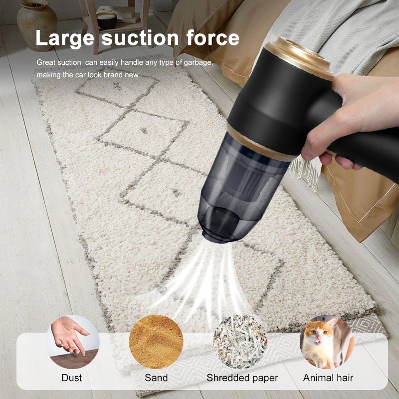 Wireless Car Vacuum Cleaner for Cleaning Bedroom Carpets Portable High Power Function Home Appliance Cleaning Machine Wireless Car Vacuum Cleaner for Cleaning Bedroom Carpets Portable High Power Function Home Appliance Cleaning Machine