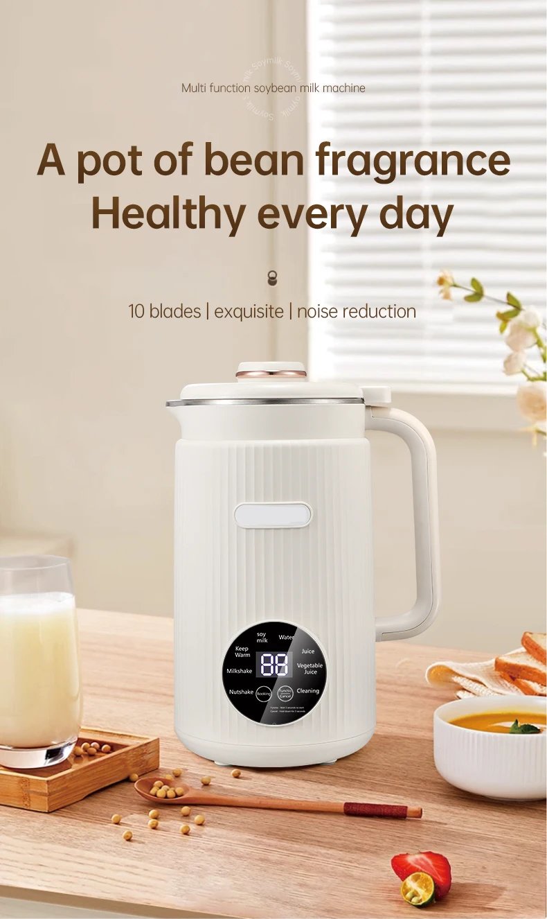 Blender with Heating Function  Soybean Milk Maker - Wall Breaking Technology for Easy Nutritious Beverage Preparation at Home