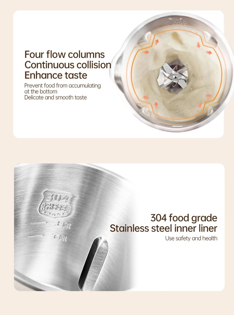 Blender with Heating Function  Soybean Milk Maker - Wall Breaking Technology for Easy Nutritious Beverage Preparation at Home