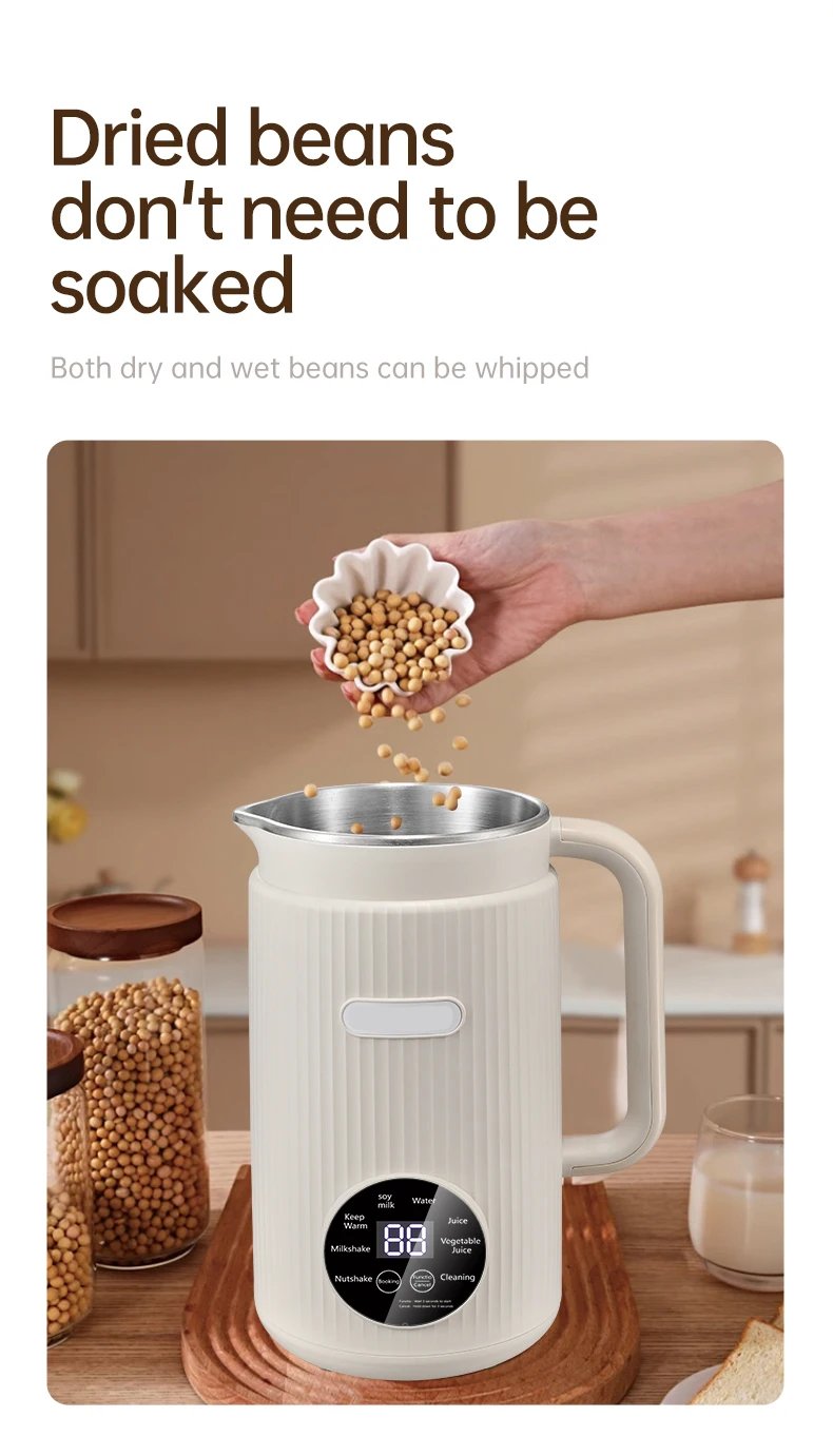Blender with Heating Function  Soybean Milk Maker - Wall Breaking Technology for Easy Nutritious Beverage Preparation at Home