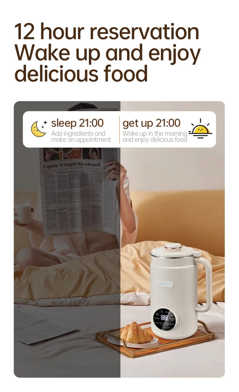 Blender with Heating Function  Soybean Milk Maker - Wall Breaking Technology for Easy Nutritious Beverage Preparation at Home