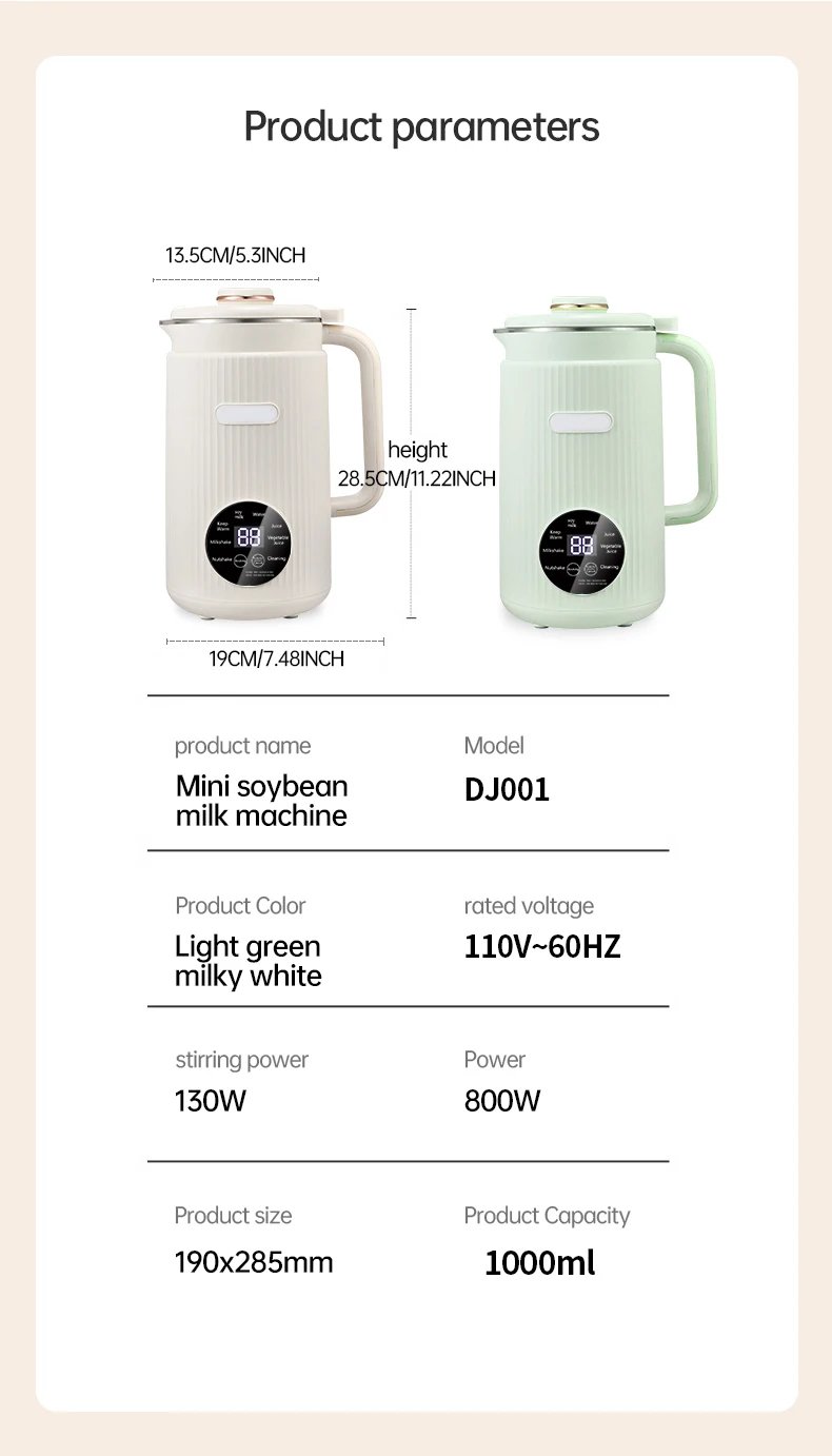 Blender with Heating Function  Soybean Milk Maker - Wall Breaking Technology for Easy Nutritious Beverage Preparation at Home