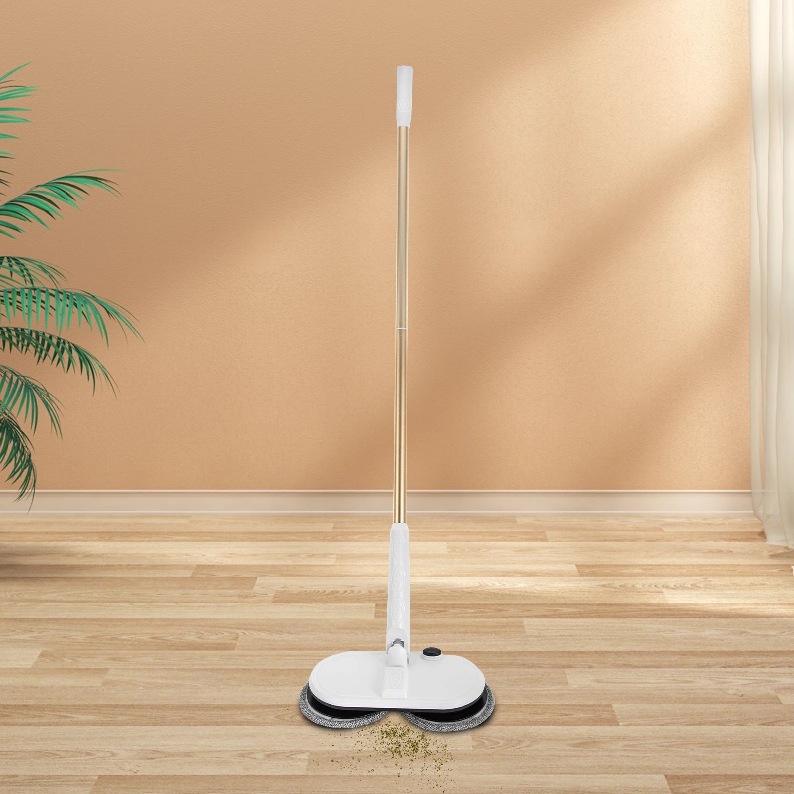 Cordless Spin Mop with Rechargeable Lithium Battery Adjustable Height with 4 Pads Use for Home Cleaning Cordless Spin Mop with Rechargeable Lithium Battery Adjustable Height with 4 Pads Use for Home Cleaning
